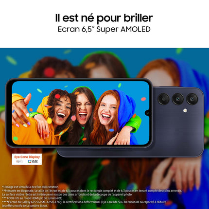 Smartphone SAMSUNG Galaxy A25 Bleu nuit 128Go 5G Reconditionné