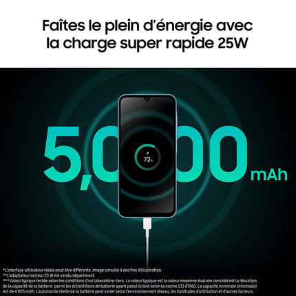 Smartphone SAMSUNG Galaxy A25 Bleu nuit 128Go 5G Reconditionné