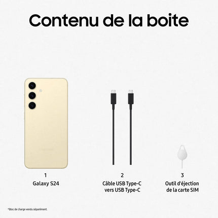 Smartphone SAMSUNG Galaxy S24 Crème 256Go Reconditionné