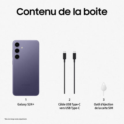 Smartphone SAMSUNG Galaxy S24+ Indigo 512Go Reconditionné