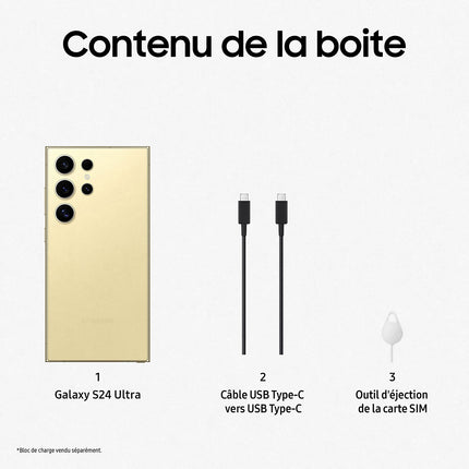Smartphone SAMSUNG Galaxy S24 Ultra Ambre 1To Reconditionné