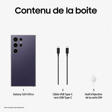 Smartphone SAMSUNG Galaxy S24 Ultra Violet 1To Reconditionné