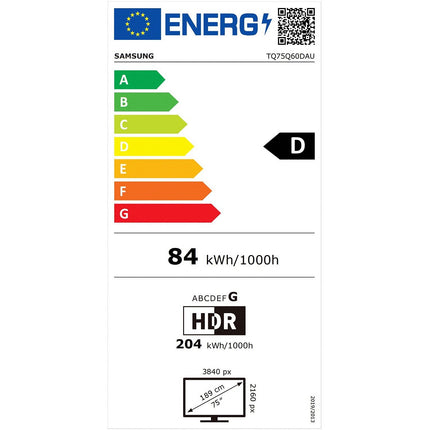 TV QLED SAMSUNG TQ75Q60D 2024