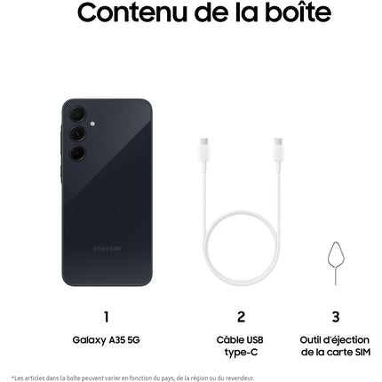 Smartphone SAMSUNG Galaxy A35 Bleu nuit 128Go 5G