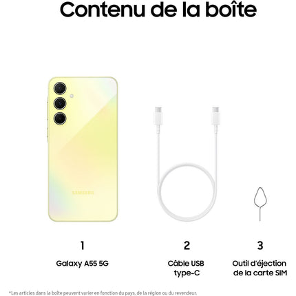 Smartphone SAMSUNG Galaxy A55 Lime 128Go 5G Reconditionné