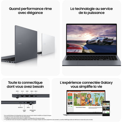 Ordinateur portable SAMSUNG Galaxy Book4 15.6' I7 16Go 512Go Gris Reconditionné