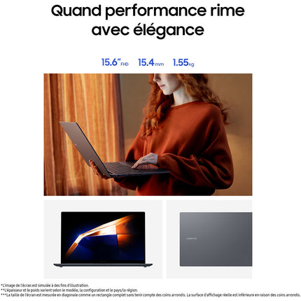 Ordinateur portable SAMSUNG Galaxy Book4 15.6' I5 8Go 256Go Gris