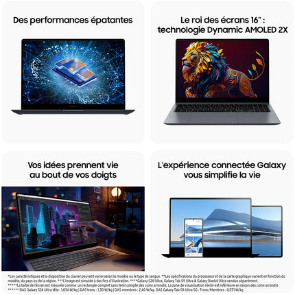 Ordinateur portable SAMSUNG Galaxy Book4 Ultra 16' U7 32Go 1To Gris