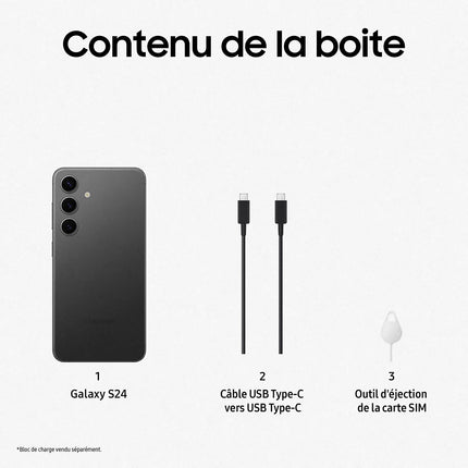 Smartphone SAMSUNG Galaxy S24 Noir EE 256Go
