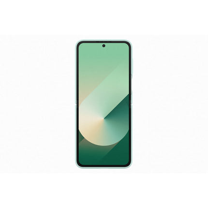 Coque SAMSUNG Z Flip6 silicone Vert d'eau avec anneau