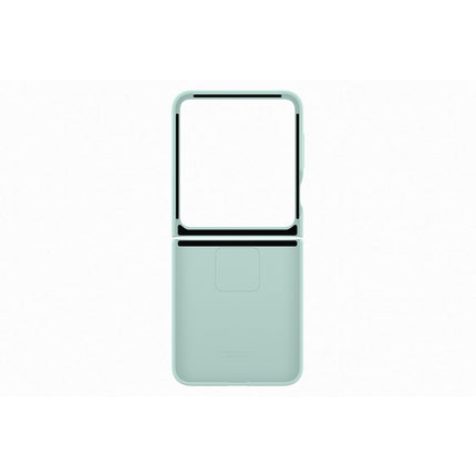 Coque SAMSUNG Z Flip6 silicone Vert d'eau avec anneau