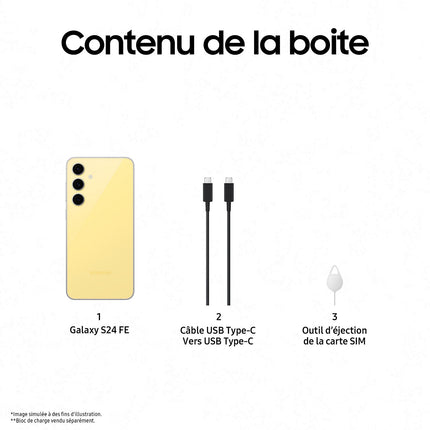 Smartphone SAMSUNG Galaxy S24FE 5G Jaune 128Go