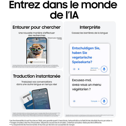 Smartphone SAMSUNG Galaxy S24FE 5G Vert d'eau 256Go Reconditionné