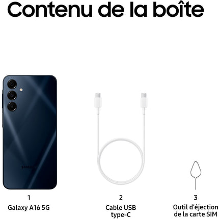 Smartphone SAMSUNG Galaxy A16 128Go Bleu nuit 5G Reconditionné