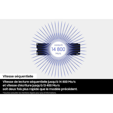 Disque dur SSD interne SAMSUNG 2To 9100 PRO NVMe M.2