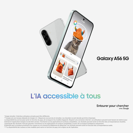 Smartphone SAMSUNG Galaxy A56 Gris 256Go 5G