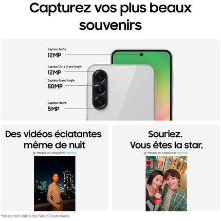 Smartphone SAMSUNG Galaxy A56 Gris 256Go 5G
