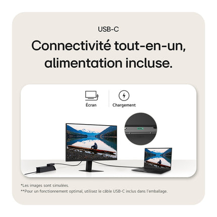 Ecran PC LG 27U421A-B UHD 27'' VA Incurvé