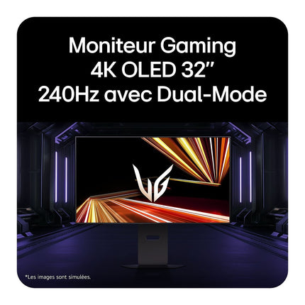 Ecran PC Gamer LG 32GX850A-B 32" 4K 165Hz OLED HDR True Black 400 HDMI 2.1 AMD FreeSync & G-Sync