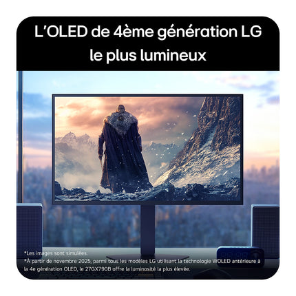 Ecran PC Gamer LG UltraGear 27GX790B 27'' QHD 540Hz OLED 0,02 ms HDR