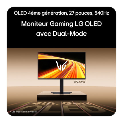 Ecran PC Gamer LG UltraGear 27GX790B 27'' QHD 540Hz OLED 0,02 ms HDR