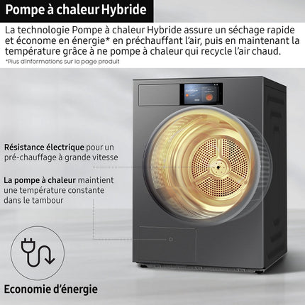 Sèche linge pompe à chaleur SAMSUNG DV90F09F4S