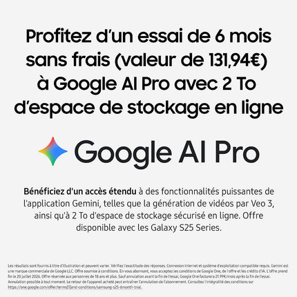 Smartphone SAMSUNG Galaxy S25FE Bleu Nuit 256Go