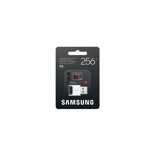 Carte Micro SD SAMSUNG T9 256G avec Lecteur U3 V30 A2 Classe 10
