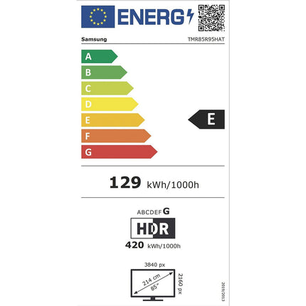 TV RGB SAMSUNG TMR85R95H (2026) 85" (214 cm) 4K - Smart TV IA, anti-reflet, Micro RGB (couleurs ultra-détaillées)