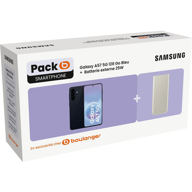 Smartphone SAMSUNG Galaxy A57 5G 128Go Bleu + Batterie externe 25W