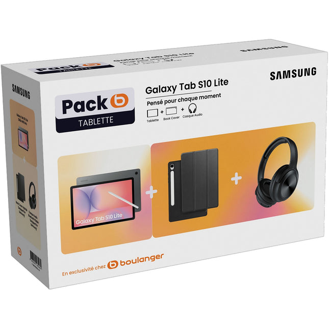 Tablette Android SAMSUNG Pack Galaxy Tab S10 Lite + Bookcover + Casque