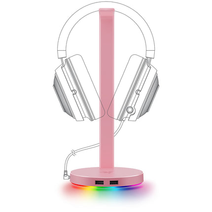 Support casque RAZER Base Station V2 Chroma Quartz