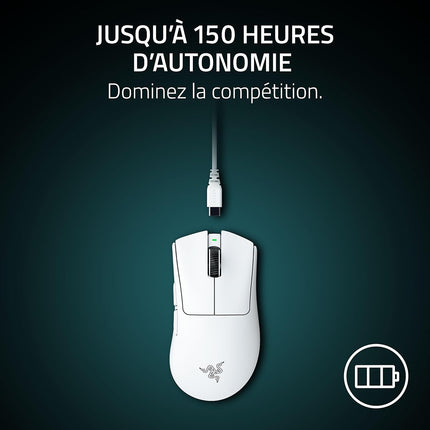 Souris Gamer Sans Fil RAZER DEATHADDER V4 PRO BLANC
