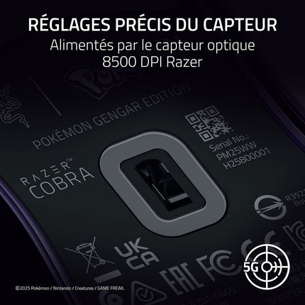 Souris Gamer Filaire RAZER COBRA POKEMON GENGAR ED