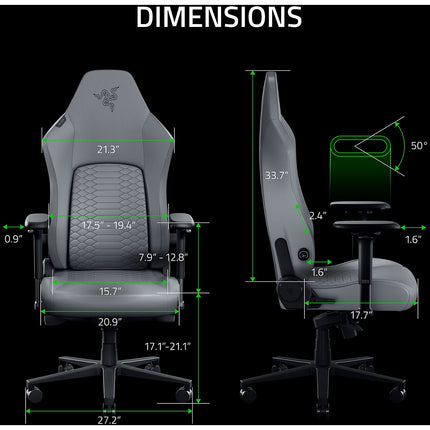 Chaise gaming RAZER Iskur V2 NewGen Gris