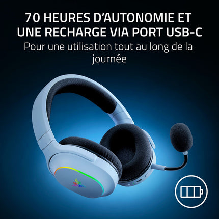 Casque gamer RAZER BARRACUDA X CHROMA BLANC