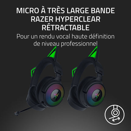 Casque gamer RAZER KRAKEN KITTY V3 PRO NOIR