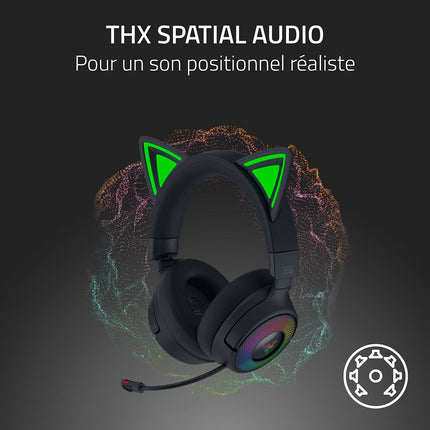 Casque gamer RAZER KRAKEN KITTY V3 PRO NOIR