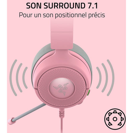 Casque gamer RAZER KRAKEN KITTY V3 X QUARTZ