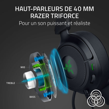 Casque gamer RAZER KRAKEN KITTY V3 X NOIR