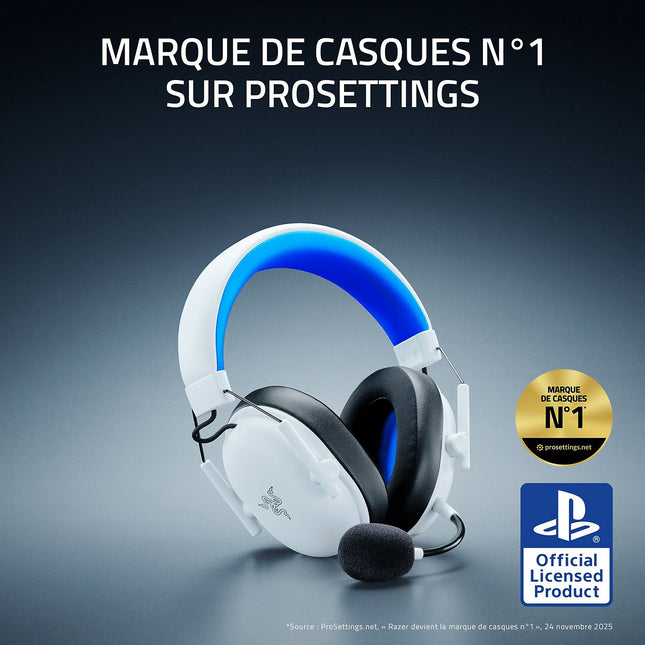 Casque gamer RAZER BLACKSHARK V3 X HYPERSPEED PS BLANC