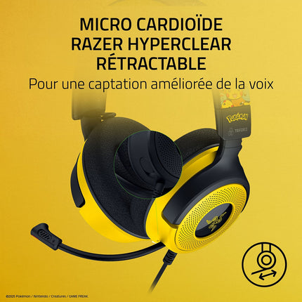 Casque gamer RAZER KRAKEN V4 X POKÉMON KANTO STARTERS ED