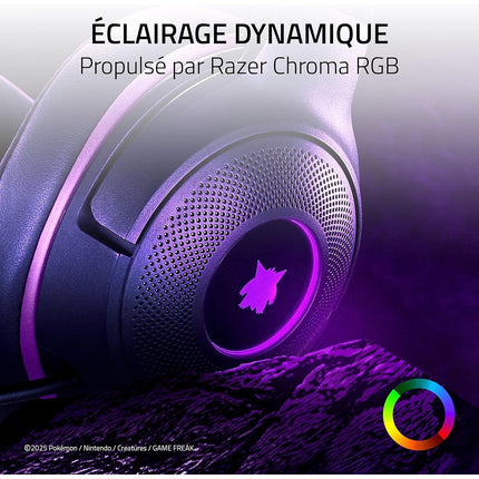 Casque gamer RAZER KRAKEN KITTY V2 ÉDITION POKÉMON GENGAR