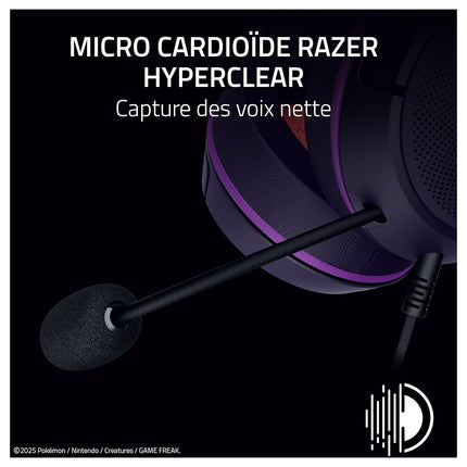 Casque gamer RAZER KRAKEN KITTY V2 ÉDITION POKÉMON GENGAR
