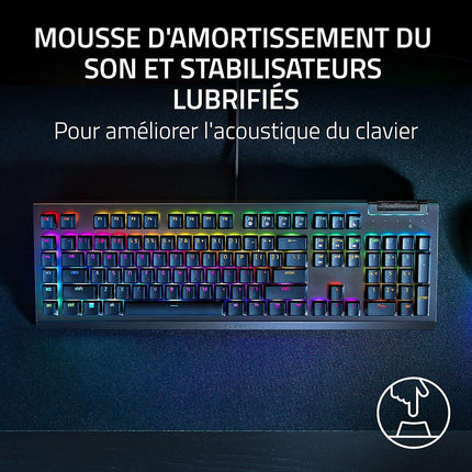 Clavier gamer RAZER BLACKWIDOW V4 X SWITCH JAUNE