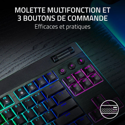 Clavier gamer sans fil RAZER BlackWidow V4 LP TKL Hyperspeed
