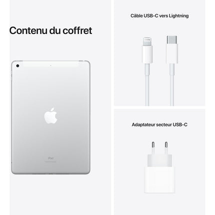 Tablette Apple IPAD 10.2 64Go Argent Cellular 9 Gen Reconditionné