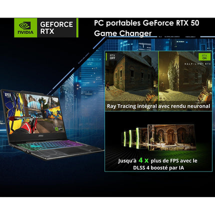 PC Gamer MSI Cyborg 17,3" FHD 144Hz Intel Core i7 13620H Nvidia GeForce RTX 5050 16 Go RAM DDR5 SSD 1 To