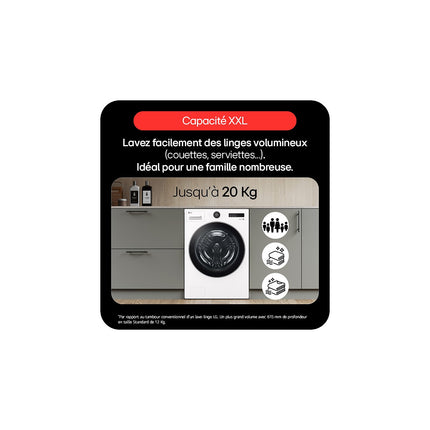 Lave linge hublot LG F20F12BST