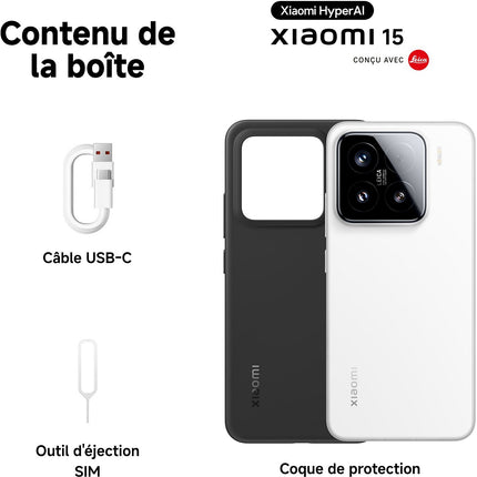 Smartphone XIAOMI 15 concu avec Leica 512Go 5G